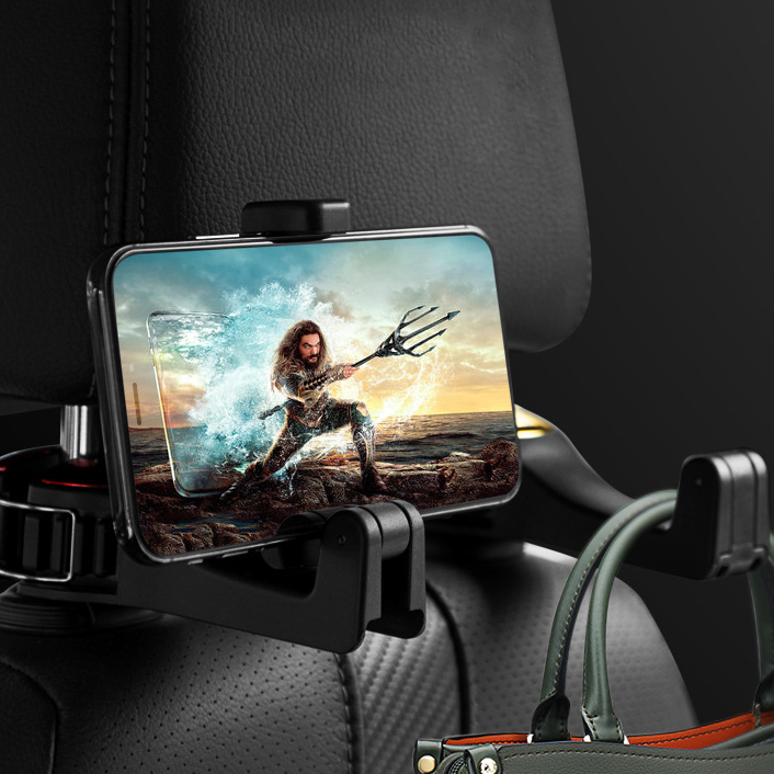 SK880-Car Headrest Hook Phone Car Holder Car Hanger For A4 B6 Seat Back Hanger Storage Hook Phone Holder Auto Fastener Clip