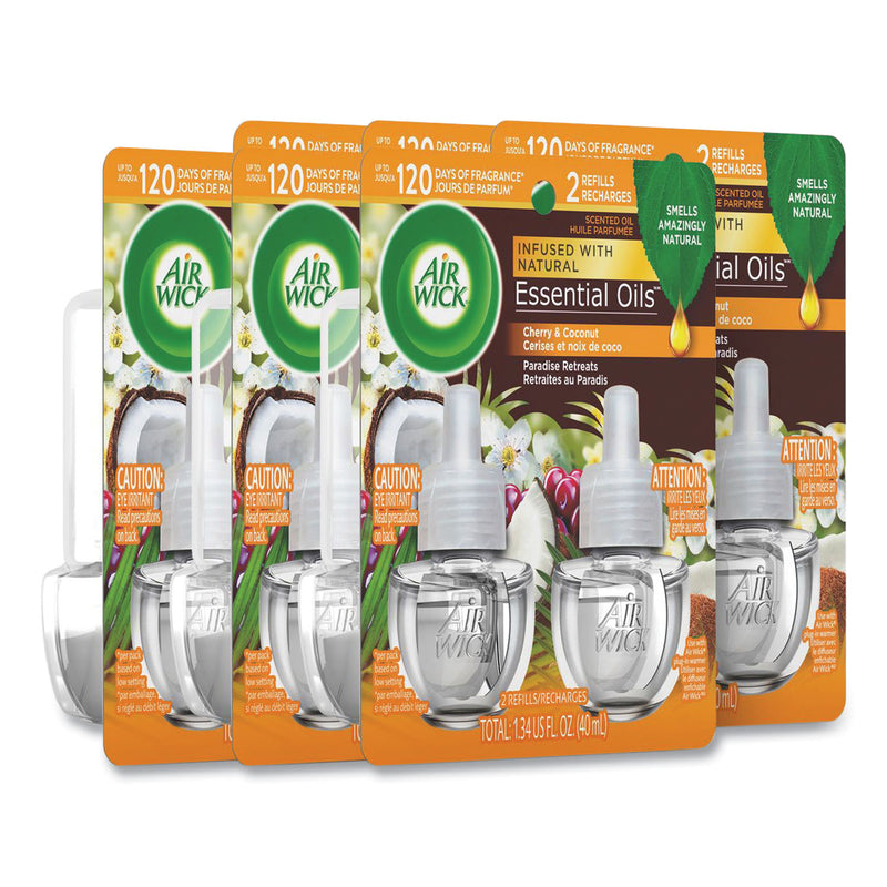 WL01  Life Scents Scented Oil Refills, Paradise Retreat, 0.67 oz, 2/Pack, 6 Packs/Carton