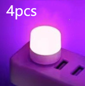 SK708-USB Plug Lamp Computer Mobile Power Charging USB Small Book Lamps LED Eye Protection Reading Light Small Round Light Night