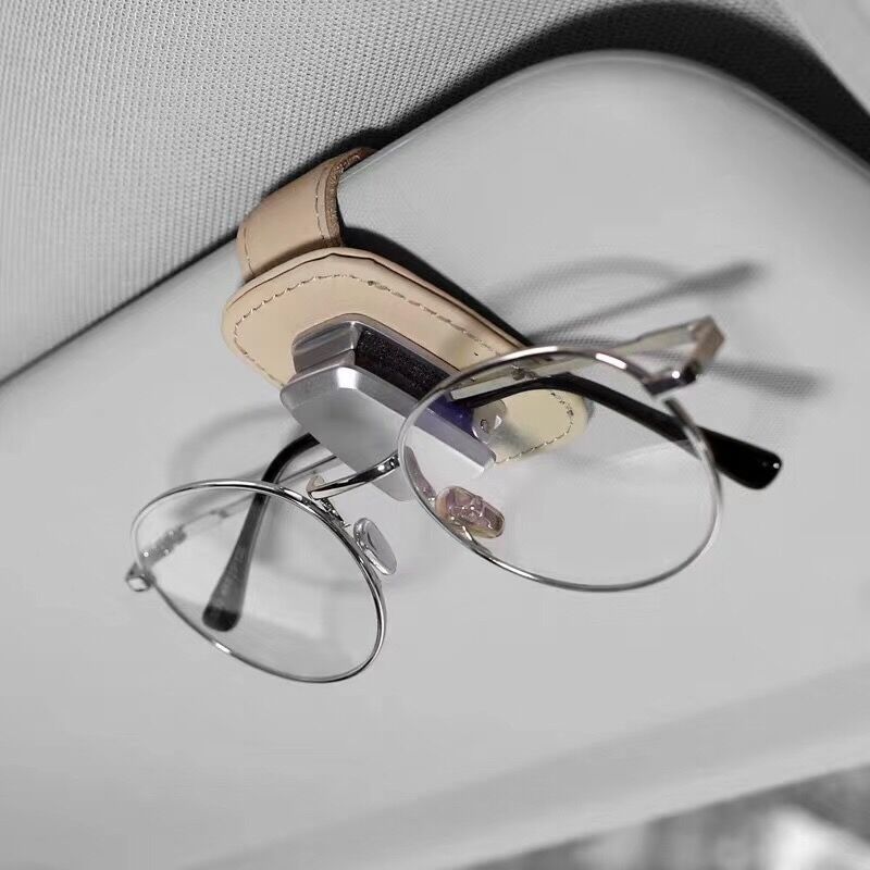 SK745-New Universal Car Leather Portable Glasses Clip