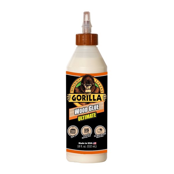 WL01 4PC Gorilla Glue Extra Strength Wood Glue 18 oz