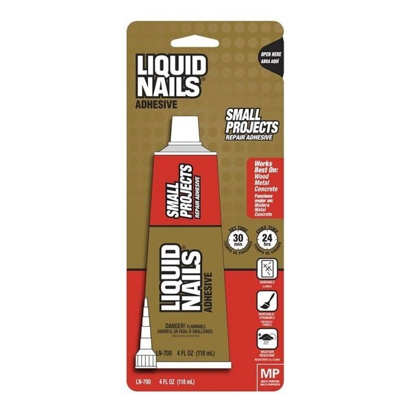 WL01 6PC Liquid Nails Small Projects High Strength Latex Adhesive 4 oz