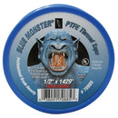 WL01 1PC Blue Monster PTFE Thread Sealant Tape, 1/2 in W x 1119 ft L, Med Density, Blue