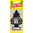 WL01 8PK Little Trees Black Ice Scent Car Air Freshener Solid , 3PK