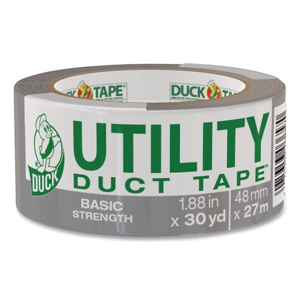 WL01 1PC Duck Basic Strength Duct Tape, 3\" Core, 1.88\" x 30 yds, Silver