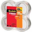 WL01 1PC Scotch Storage Tape, 3\" Core, 1.88\" x 54.6 yds, Clear, PK4
