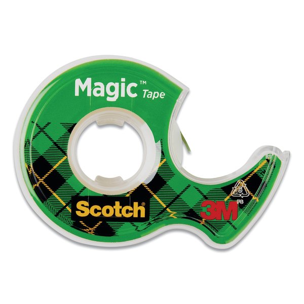 WL01 3PC Scotch Magic Tape in Handheld Dispenser, 1/2\" x