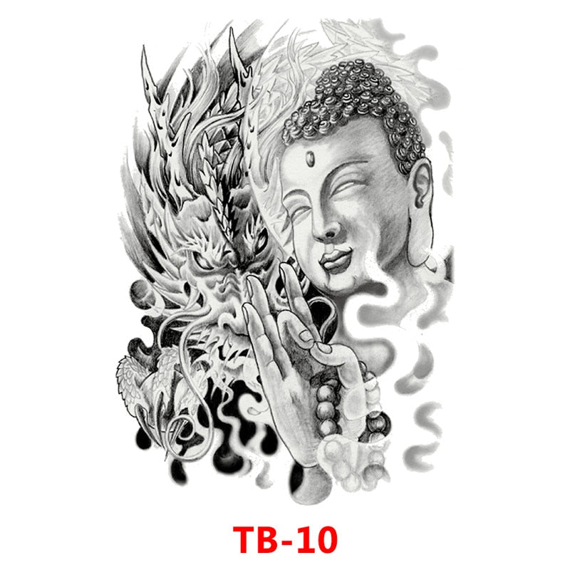 SK547-Full Back Chest tattoo stickers