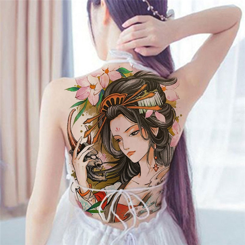SK547-Full Back Chest tattoo stickers