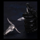 SK251-Stainless Steel Bull Head Ornament Belt Buckle