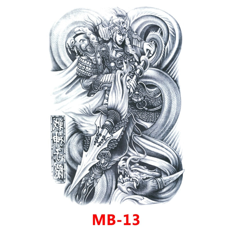SK547-Full Back Chest tattoo stickers