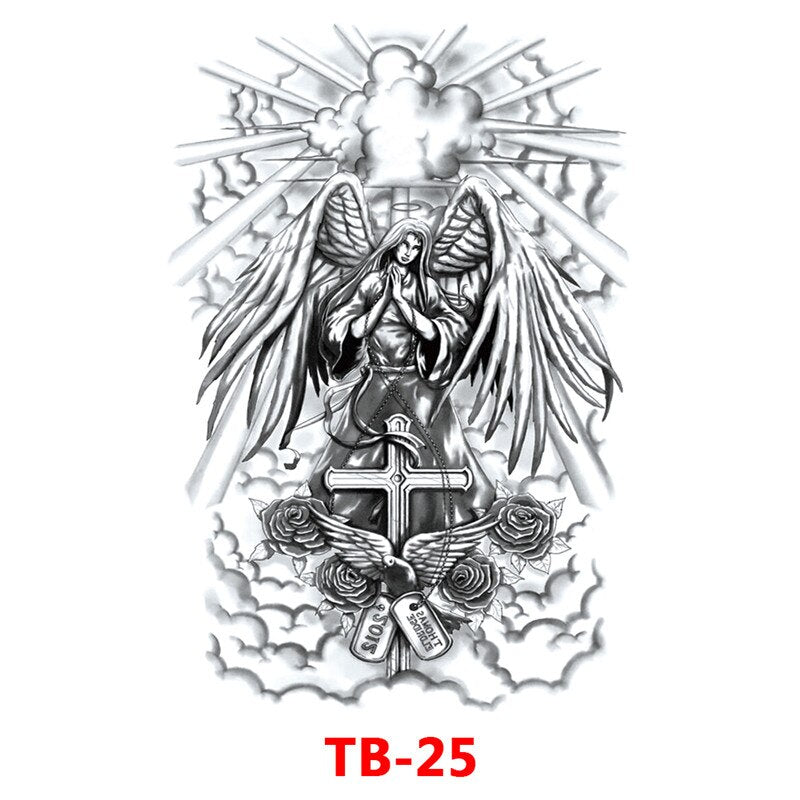 SK547-Full Back Chest tattoo stickers