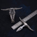 SK251-Stainless Steel Bull Head Ornament Belt Buckle