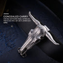 SK251-Stainless Steel Bull Head Ornament Belt Buckle