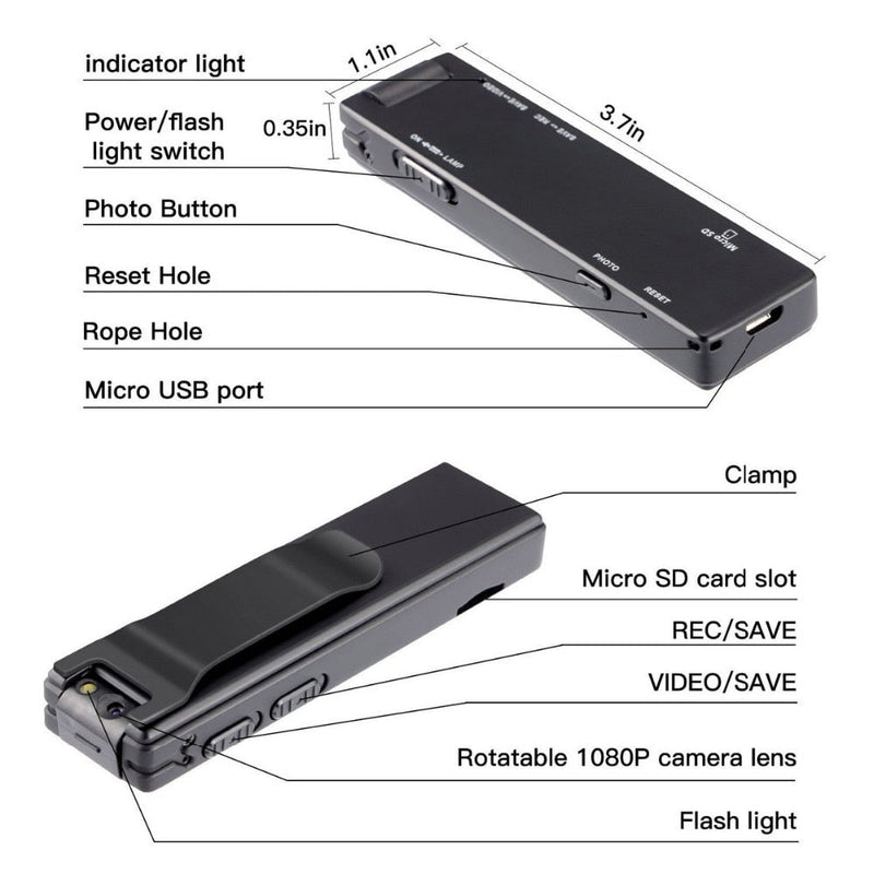 SK534-Mini Digital Camera Magnetic Body Camera