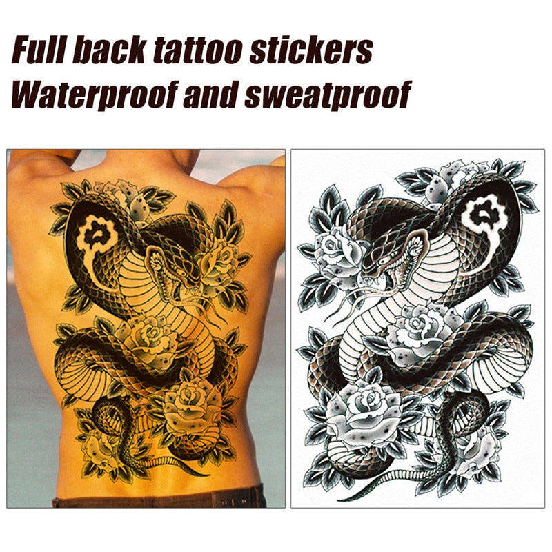 SK547-Full Back Chest tattoo stickers