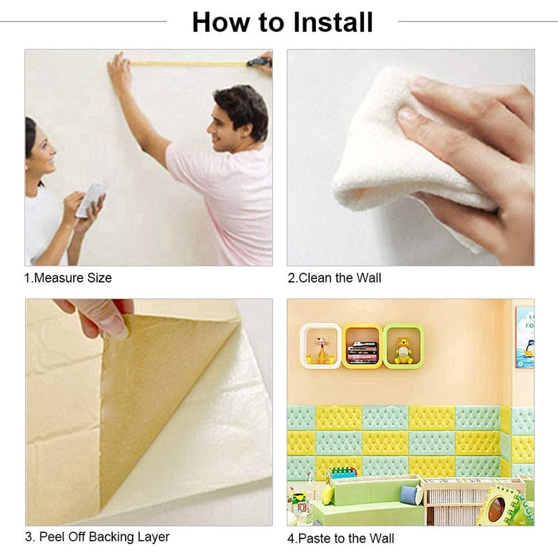 SK397-Home Anti-collision Wall Mat Bed Soft Cushion