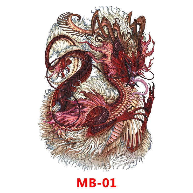 SK547-Full Back Chest tattoo stickers