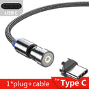 SK368-3-in-1 Magnetic Rotating Fast Charge Cable Date Cable