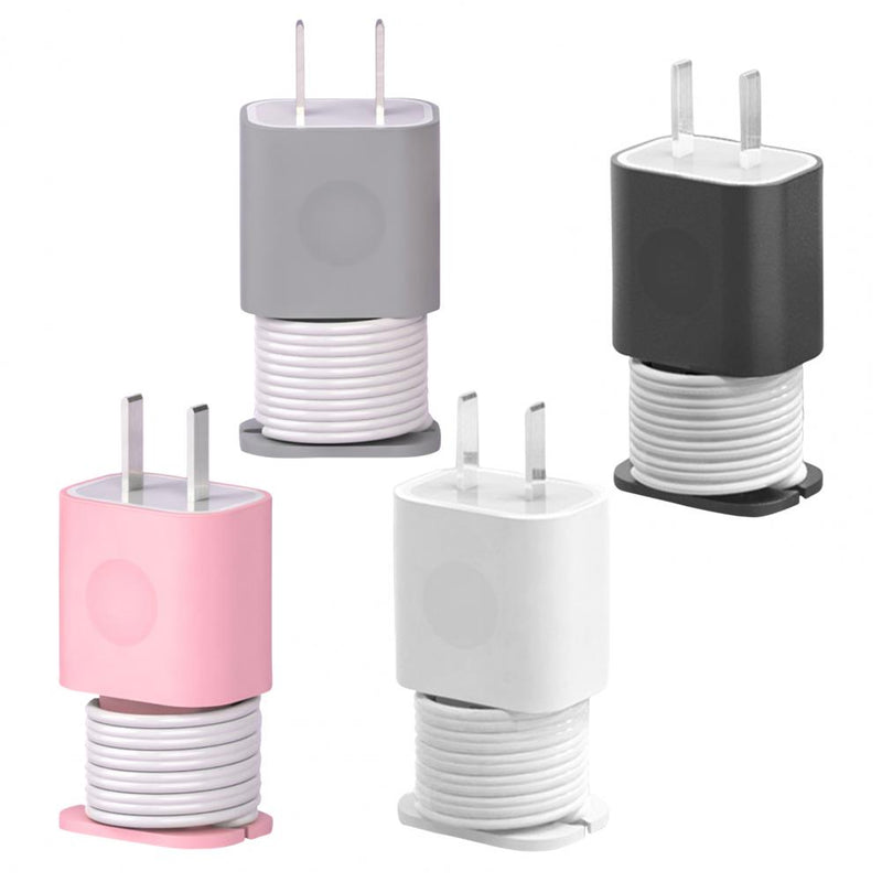 SK247-Silicone Charger Protector Case With Cord Winder