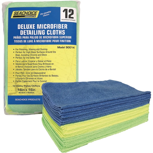 WL01 Deluxe Microfiber Detailing Cloths, 12-ct. Pack