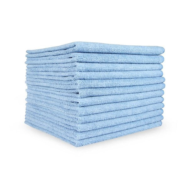 WL01 Microfiber Cloths 16 x 16 Blue , 12PK