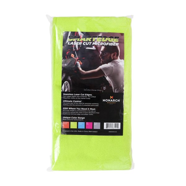 WL01 Edgeless Microfiber Cloths - 16 x 16  - Green  12 Pack, 12PK