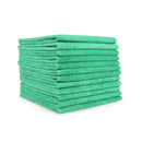 WL01 Microfiber Cleaning Cloths 12x12 Green , 12PK