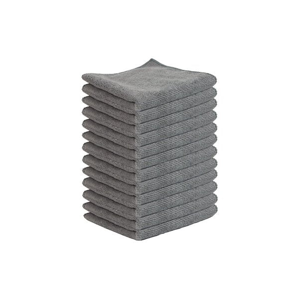 WL01 Antimicrobial Cleaning Cloths 12 x 12 Frost Grey , 12PK