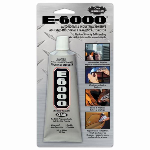 WL01 2PC Eclectic Products 3.7 Oz E6000 Clear Craft Adhesive