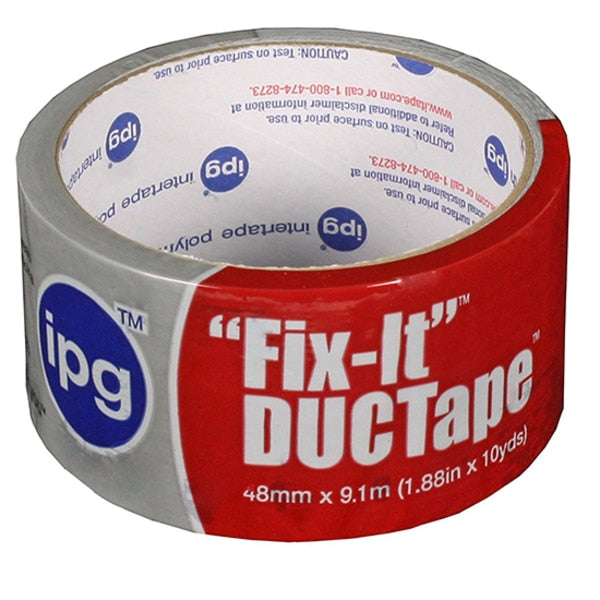 WL01 4PC Intertape 1.88\" x 10 Yds Silver Fix-It Utility 7-Mil Duct Tape