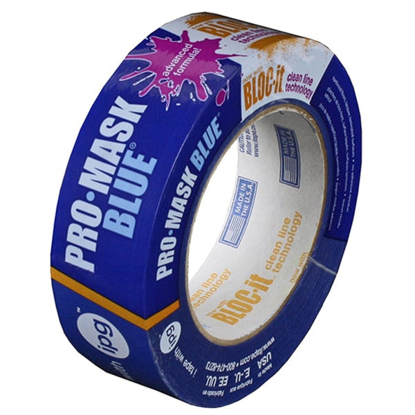 WL01 1PC Intertape 1.41\" x 60 Yds ProMask Blue Premium Masking Tape with Bloc-It