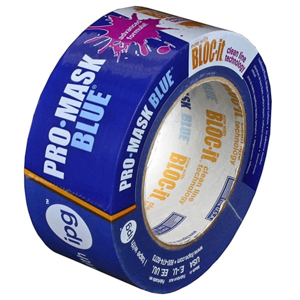 WL01 1PC Intertape 1.88\" x 60 Yds ProMask Blue Premium Masking Tape with Bloc-It
