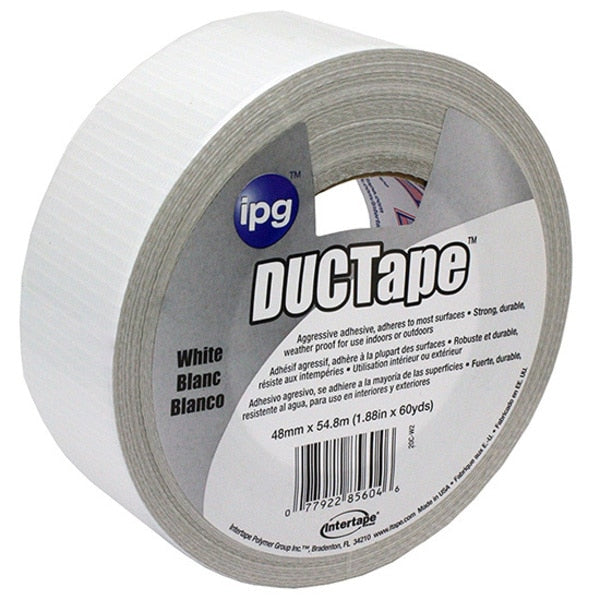 WL01 1PC Intertape 1.88\" x 60 Yds White Jobsite General Purpose Duct Tape Colored