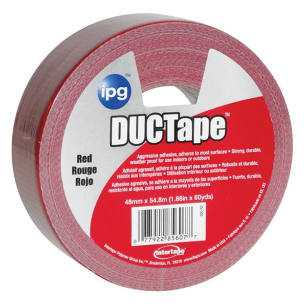 WL01 1PC Intertape 1.88\" x 60 Yds Red Jobsite General Purpose Duct Tape Colored