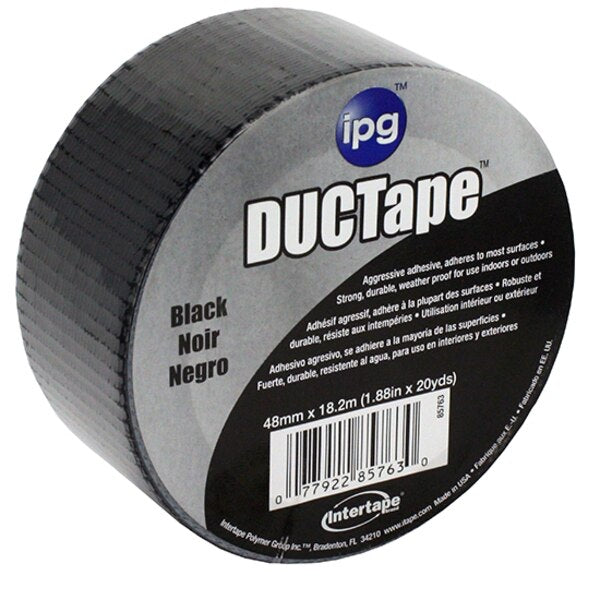 WL01 2PC Intertape 1.88\" x 20 Yds Black Jobsite General Purpose Duct Tape Colored