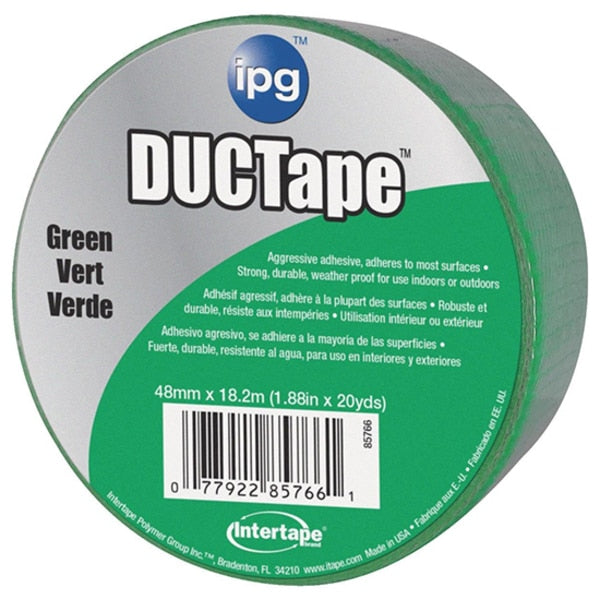 WL01 2PC Intertape 1.88\" x 20 Yds Green Jobsite General Purpose Duct Tape Colored