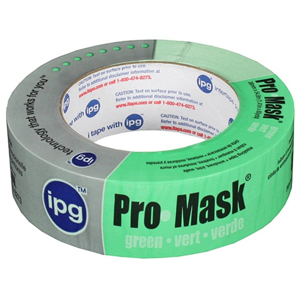 WL01 2PC Intertape 1.41\" x 60 Yds ProMask Green 8-Day Painter's Masking Tape