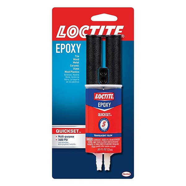 WL01 3PC Loctite Epoxy Adhesive, Translucent, Syringe