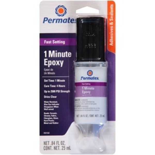 WL01 2PC Permatex 2 Minute General Purpose Epoxy, .84 oz. dual syringe, carded