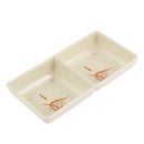 TTPY-Restaurant Grass Pattern 2 Compartment Sushi Wasabi Dipping Dish Plate