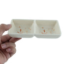 TTPY-Restaurant Grass Pattern 2 Compartment Sushi Wasabi Dipping Dish Plate