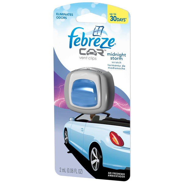 WL01 3PK Car Vent Clips Air Freshener, Midnight Storm Scent