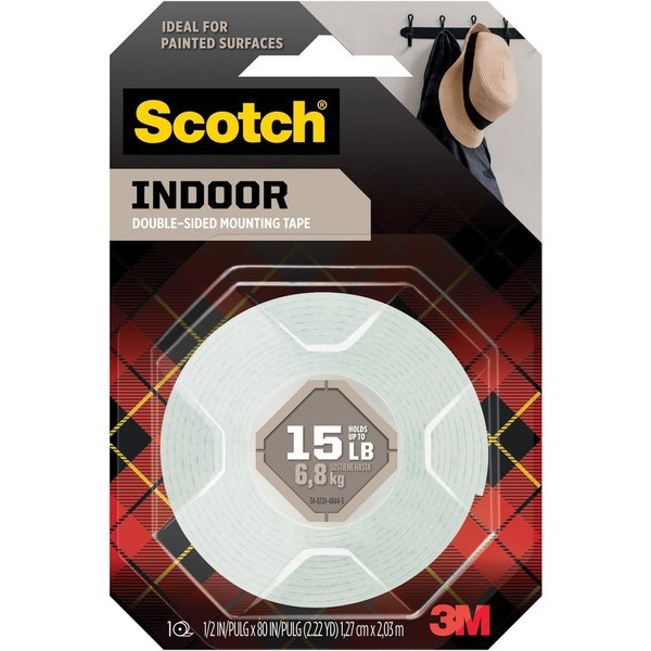WL01 2PC Scotch Tape, Foam, 0.5\"x75ft, Roll