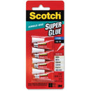 WL01 2PC Scotch Super Glue, Single Use, Pointed Tip, .07oz., 4/PK, Clear 6PK