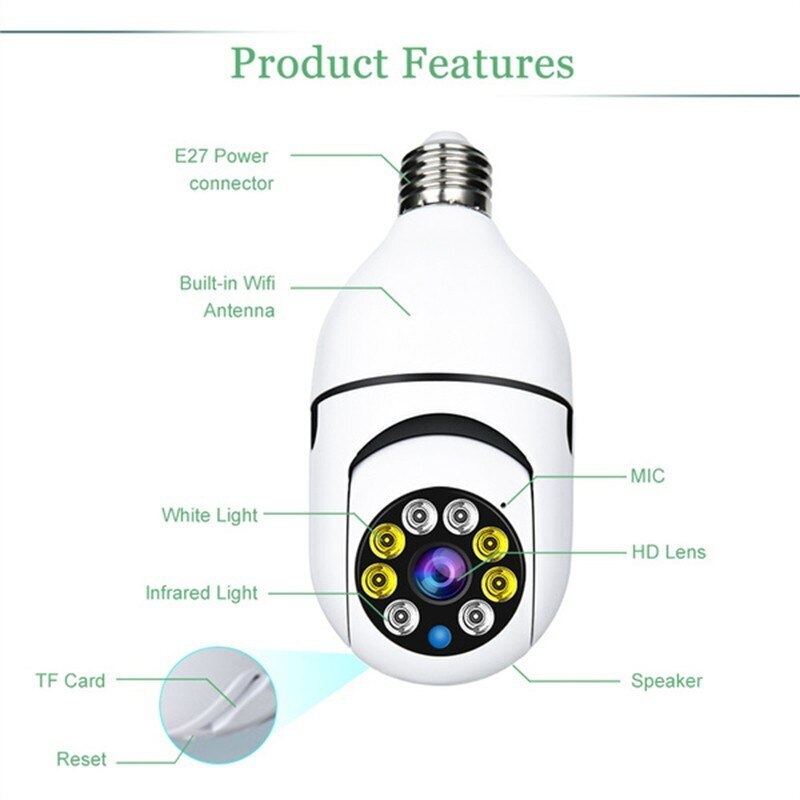 SK244-Wireless Bulb Surveillance Security Cam