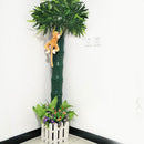 SK366-Simulation Bamboo Bark Tube Green