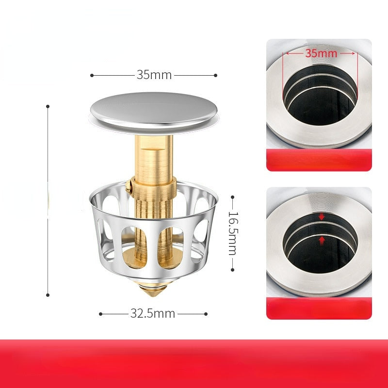 SK334-Wash Basin Sink Leaking Plug Push Type