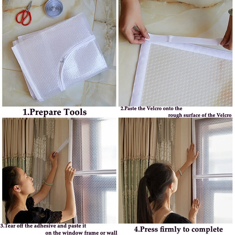 SK326-Window Keep Warm Film Double Layer Windproof Curtain