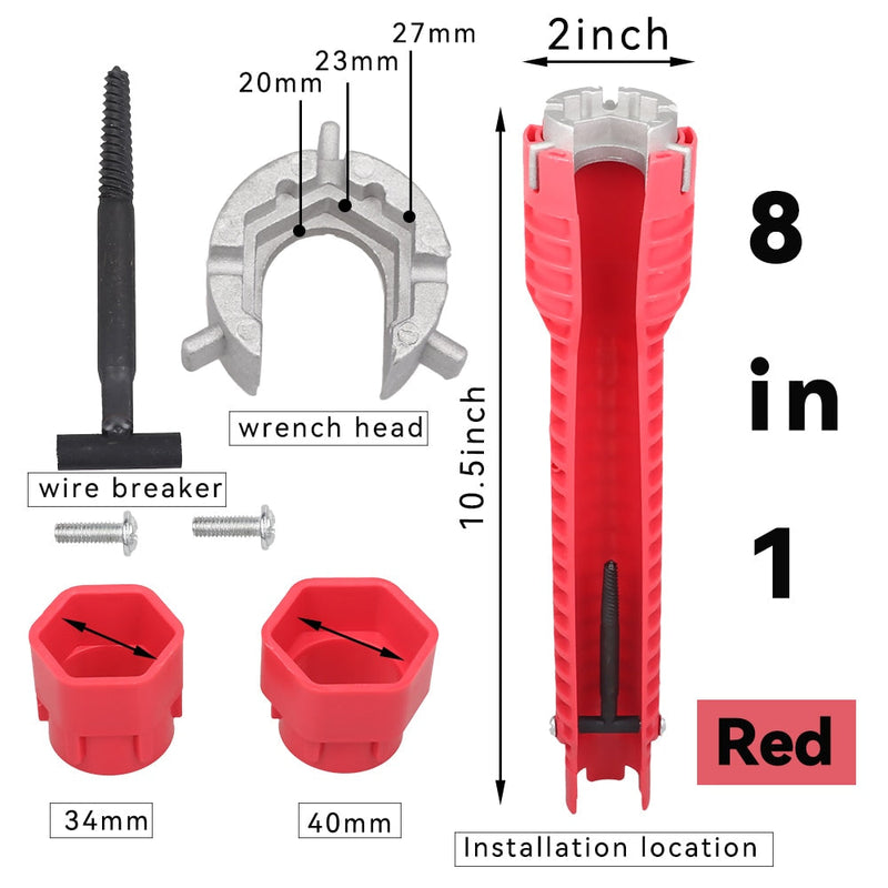 SK436-8 in 1 sink faucet wrench repair tool